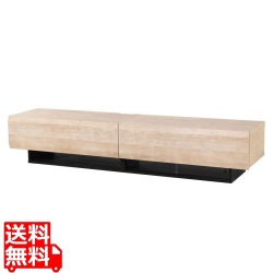 テレビ台 白井産業 幅180cm 高さ36cm ナチュラルブラウン 75V型対応 木質感のあるローボード ログーノ 写真1