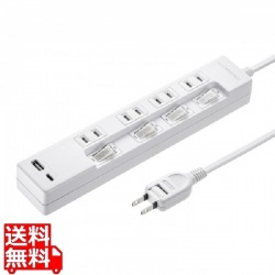 USB充電機能付きタップ Type-C搭載 写真1