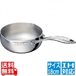 ステンレス ビタクラフト・プロ 雪平鍋 18cm No.0141 ※ IH対応 IH (100V/200V)とガス火対応 写真1