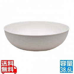 丸型リブド サラダボール RSB23CW(148)ホワイト 写真1