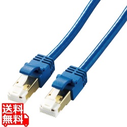 LANケーブル Cat7 準拠 やわらか 爪が折れない 3m 10ギガビット RoHS指令準拠 ブルー 写真1