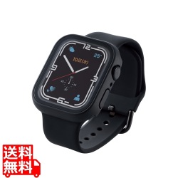 アップルウォッチ カバー ケース Series 7 [ 45mm ] フルカバー ハイブリッド 強化ガラス 硬度10H 全面保護 液晶 側面 指紋防止 モデル番号[ A2474 等] ブラック 写真1