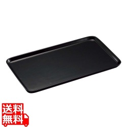 陶磁器 角ケーキプレート渕無 黒 写真1