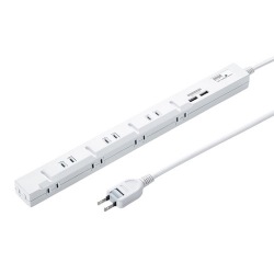 スリムタップUSB充電機能付き 写真1