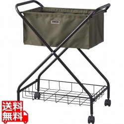 G フォールディング バスケットワゴン グリーン 写真1