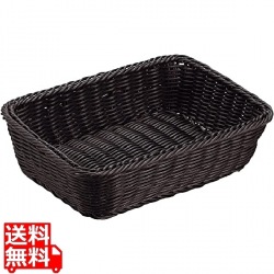 抗菌樹脂 角型バスケット(ブラック) 30型 写真1