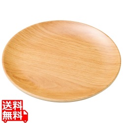 メラミン 耐熱 サークルプレート ナチュラルウッド M 1202578 写真1