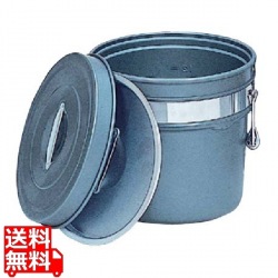 アルマイト 段付二重食缶(内外超硬質ハードコート)246-H 8L 写真1