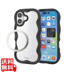 Grippy ハイブリッドケース フレームカラー ウェーブ メタルステッカー付 写真1