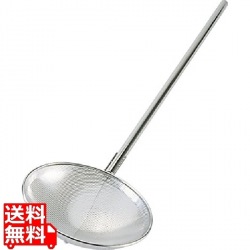 18-8パンチング網ヒシャク直径25×柄75cm穴直径6mm 写真1