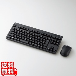 無線キーボード/メンブレン式/コンパクトサイズ/マウス付/ブラック 写真1