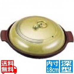 アルミ陶板鍋 有磯 18cm 深型 写真1