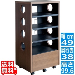 ゲーム機ラック 幅49 高さ99 GRK-002 ブラウン 宮武製作所 写真1