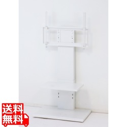 クロシオ 高さ調整可能！ 壁掛け風テレビ台 ロータイプ ホワイト | 壁寄せ 壁掛け 壁面 リビング オフィス 背面収納 テレビ台 TVボード 調整 調節 おしゃれ 白 写真1