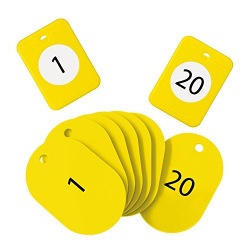 クロークチケット1?20黄 写真1