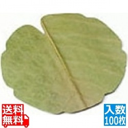 干朴葉懐敷(緑)100枚入 25995 丸型(小) 業務用 写真1