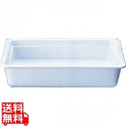 陶器製 角ガストロノームパン PB625-23 2/3 ホワイト 写真1