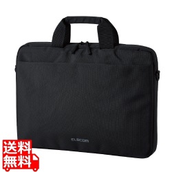 ビジネスバッグ ブリーフケース ブラック 薄型 小物入れ 撥水加工 ショルダータイプ 手提げ 15.6インチ ノートパソコン ビジネス 写真1