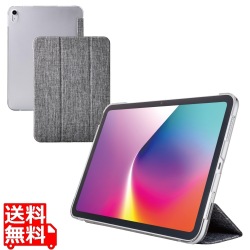 iPad(A16) フラップケース 薄型軽量 ファブリック 背面クリア 写真1