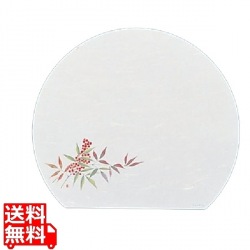 遠赤抗菌和紙 尺3半月まっと(100枚) 南天 WH-4 写真1