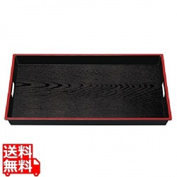 木目脇取盆 黒天朱 2尺 1-107-11 写真1