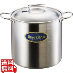 ニューキングデンジ 寸胴鍋(目盛付) 36cm ※IH対応(100V/200V) 業務用 写真1