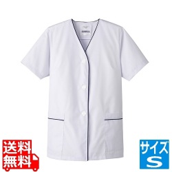 白衣・半袖 FA-382 (ホワイト) S 写真1