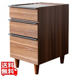 サイドテーブル 高さ60 ST-203 ブラウン 宮武製作所 | ガラス天板 写真1