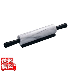 大理石製ローリングピンめん棒 プラ柄 ホワイト 写真1