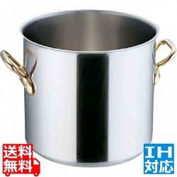 SAスーパーデンジ 寸胴鍋(蓋無) 33cm 業務用 ※ IH対応 IH (100V/200V)とガス火対応 写真1