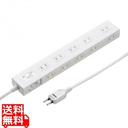 雷ガードタップ 2m ホワイト 写真1