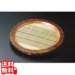 焼杉盆ざる N-81 業務用 写真1