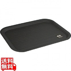 木目樹脂カフェトレイ ダークブラウン 中 写真1