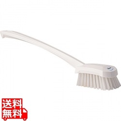 ヴァイカン 長柄ハンドル付ブラシ ハード 4186 ホワイト 業務用 写真1