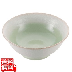 磁器 中華食器 釉彩若草 高台丼 6.8寸 写真1