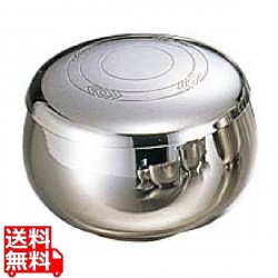 朝鮮食器 18-10 極厚 飯碗(蓋付)模様入 M H73 写真1