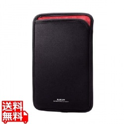 タブレットケース カバー 汎用 7?8.3インチ 起毛素材 スリップインケース 耐衝撃 ペンホルダー ブラック 写真1