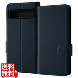 Google Pixel 7a 耐衝撃 手帳型レザーケース シンプルマグ/Dネイビー 写真1