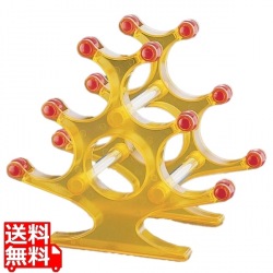 アクリル カラーワインラック 5ボトル WNBR-T オレンジ 写真1