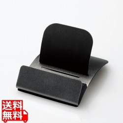 タブレット用スタンド/スチールスタンド/ケーブル差込可能/ブラック 写真1