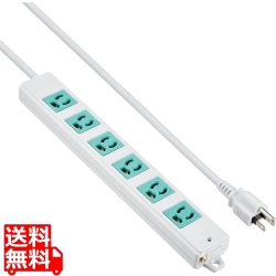 3P、3m、6個口タップ緑色(バックアップ用) 写真1