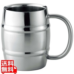 18-8 タル型 二重マグカップ 300ml 写真1