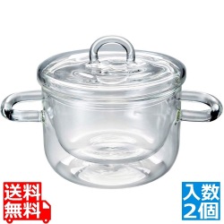 ダブルウォールフード&デザイン(2ヶ入)ポット&リッド11643/01 写真1