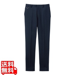 男女兼用ノータックロールインパンツ (ネイビー) LL 写真1