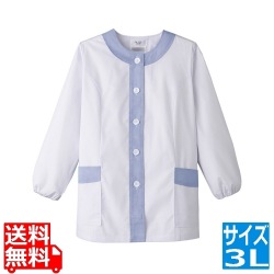 女性用デザイン白衣 長袖 FA-7203L 写真1