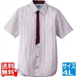 男女兼用半袖シャツ 4L BT-3123 エンジ 写真1