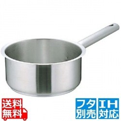 Murano(ムラノ)インダクション 18-8片手浅型鍋 (蓋無) 18cm ※ IH対応 IH (100V/200V)とガス火対応 写真1