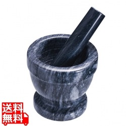大理石製すり鉢 モルタル&ペストル 直径9 ブラック 写真1