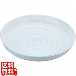 アルミ電磁用ドラ鉢 白刷毛目 尺0 写真1