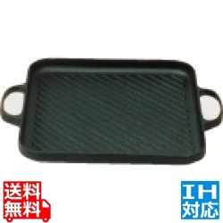 及源鋳造 グリル鉄板 CA-31S 34cm ※ IH対応 IH (100V/200V)とガス火対応 | グリル 鉄板 IH対応 IH キッチン用品 調理器具 フライパン グリルパン ガス ガス対応 写真1